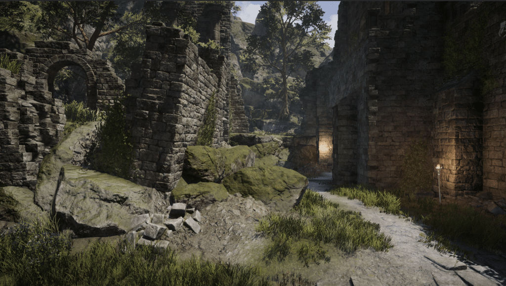 Unity scene rendered with Radiant Global Illumination enabled