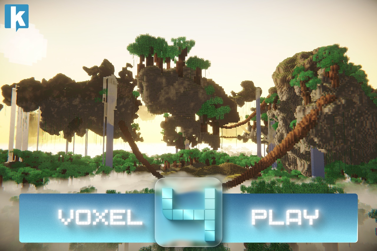 Voxel Play 4 world with smooth terrain and dynamic clouds