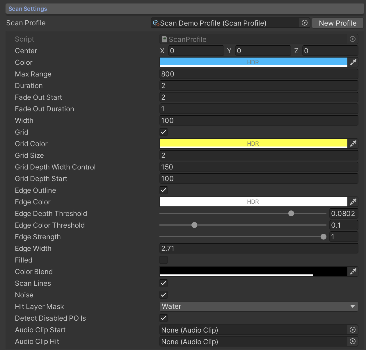 Scan Effect Inspector