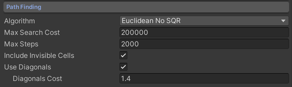 Pathfinding diagonal modes