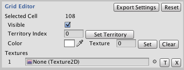 Grid Editor inspector