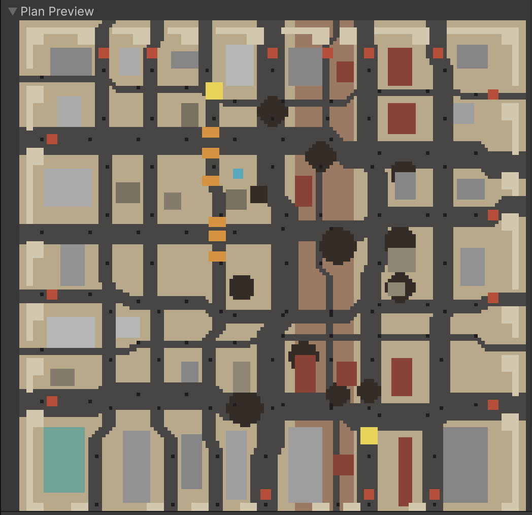 Combat Zone plan preview minimap in the inspector