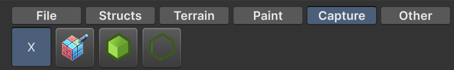 World Editor Capture tab with the Capture Model, Create Voxel Definition and Create MicroVoxels Definition tools