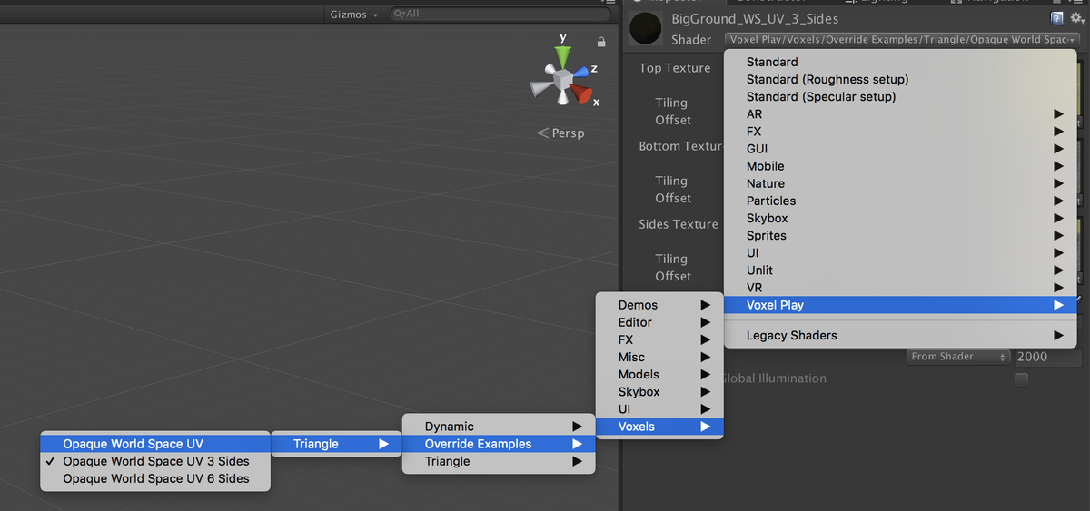 Voxel play overriding materials 2