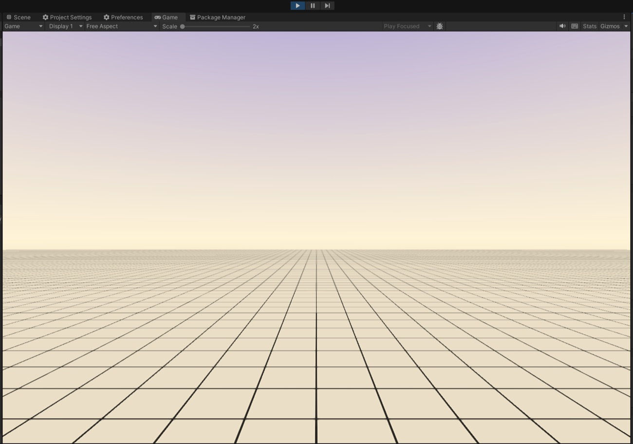 Voxel play flat plain in Game view