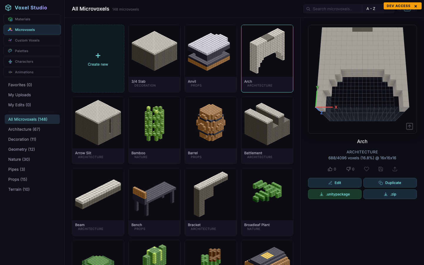 MicroVoxels workspace